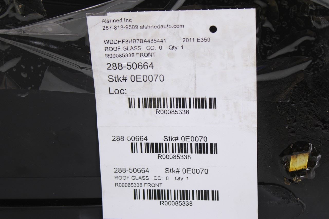 2010-16 Mercedes-Benz E350 4Matic Roof Window Front Panel Fixed Glass 21278011218