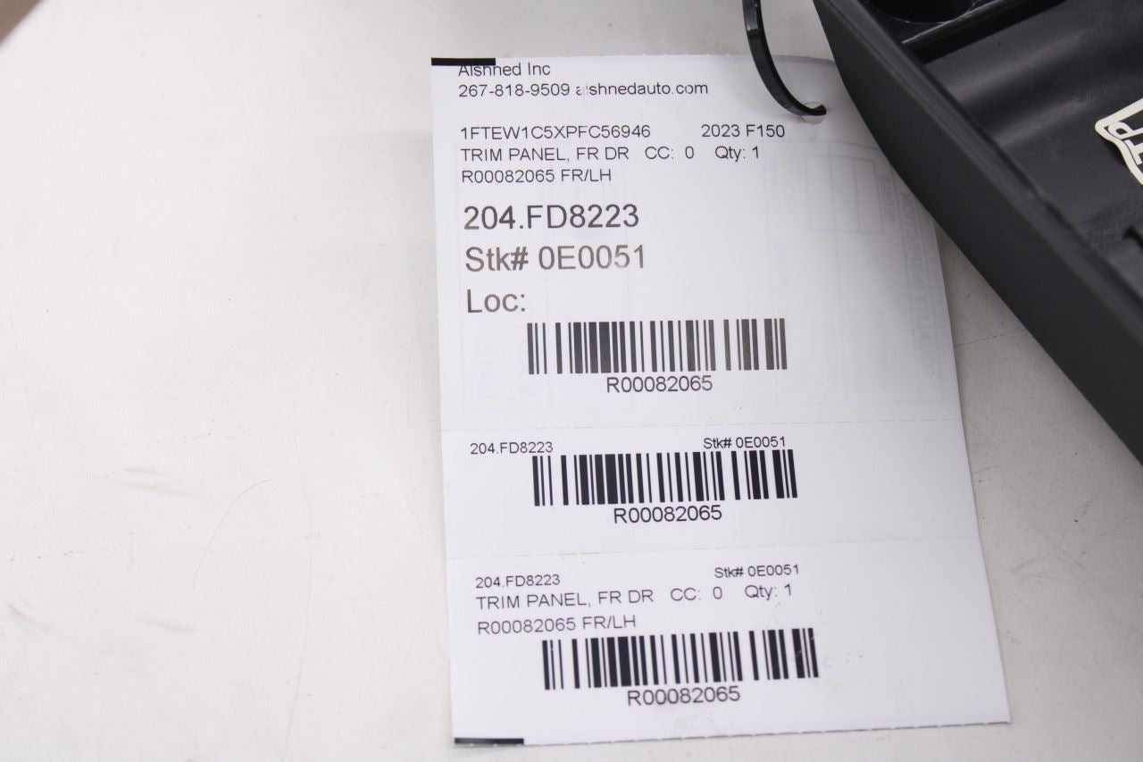 2021-23 Ford F150 XLT Supercrew Front Left Side Door Trim Panel ML3B-1623943-PM19
