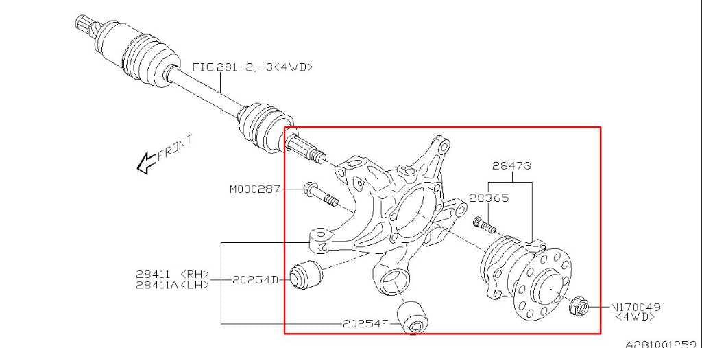 2014-2016 Subaru Impreza Sport Premium Rear Right Side Spindle Knuckle Hub1