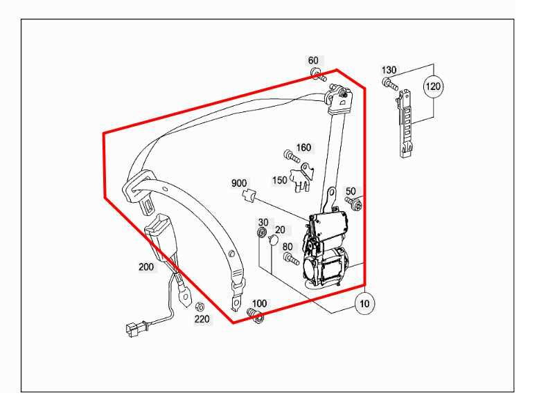 2010-13 Mercedes-Benz E350 Luxury 4Matic AWD Front Left Side Seat Belt Retractor1