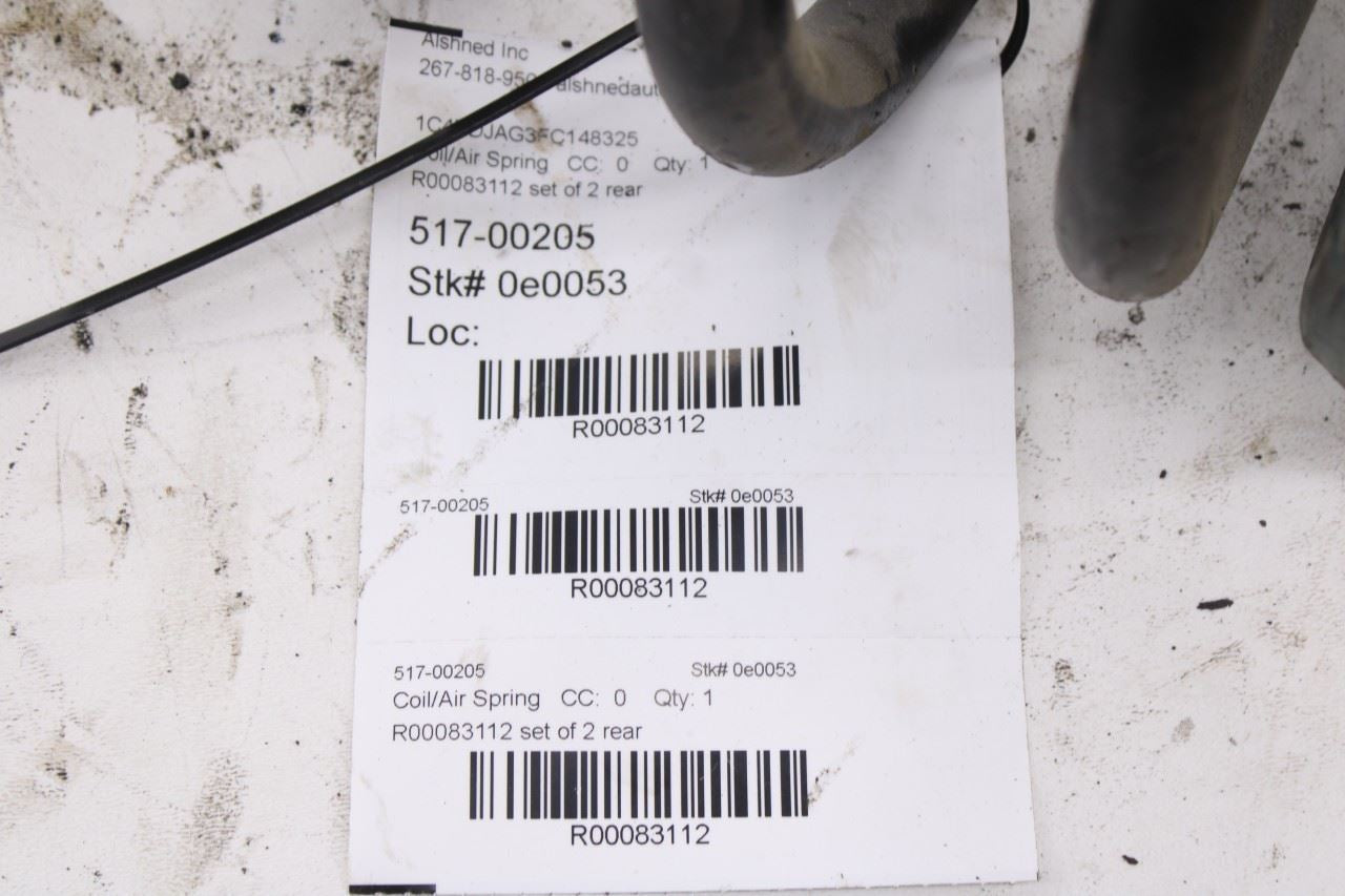 11-25 Dodge Durango SXT AWD Rear Suspension Coil Spring Set of 2 68085245AB OEM22