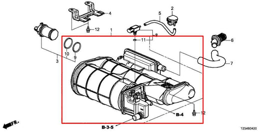2014-20 Acura MDX 3.5L Fuel Vapor Evaporator Emission Canister 17011-TZ5-A01 OEM - Alshned Auto Parts