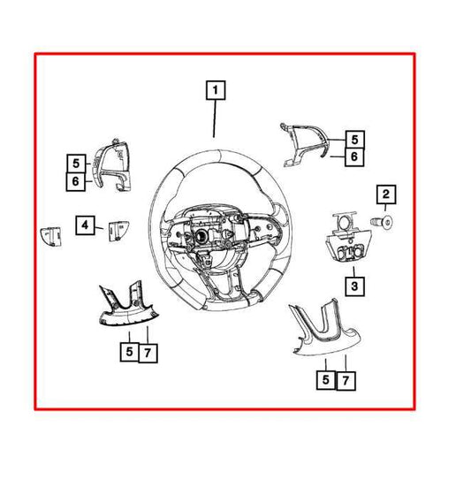 2016-2023 Dodge Charger GT AWD 3.6L Steering Wheel Leather w/ Control Buttons - Alshned Auto Parts