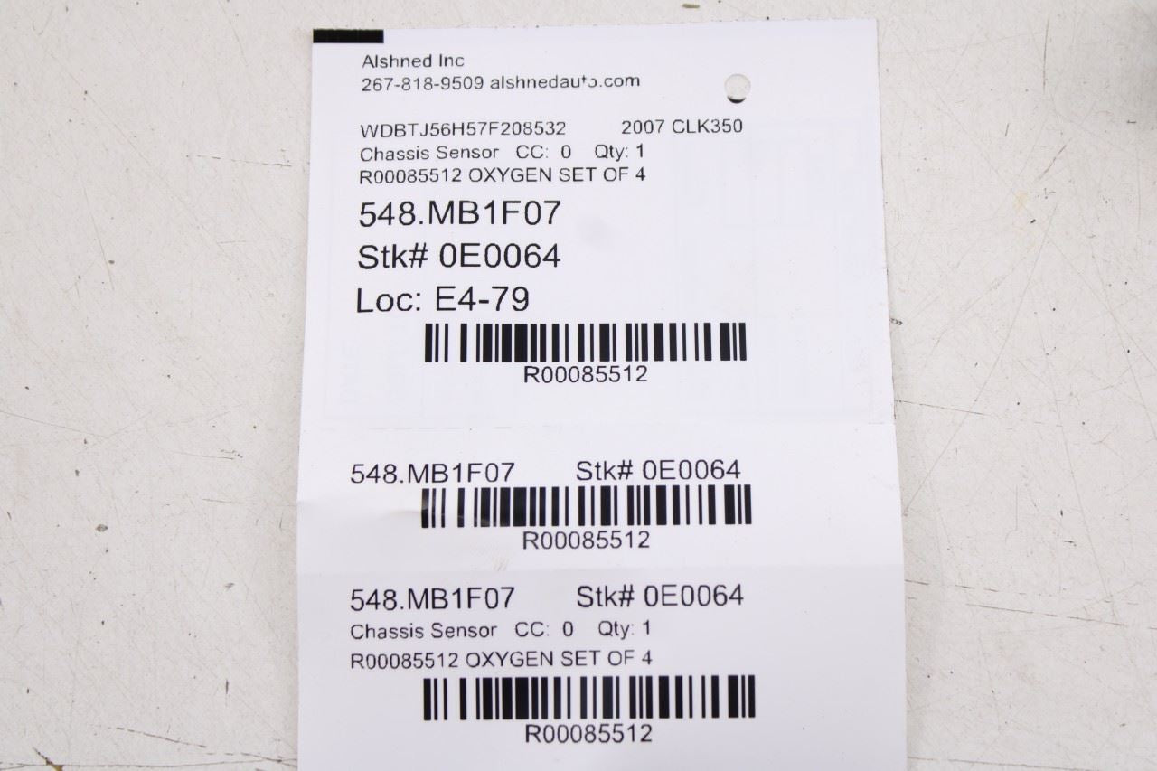 2006-2009 Mercedes-Benz CLK 350 3.5L V6 Gas Oxygen Sensor Set of 4 003542711811