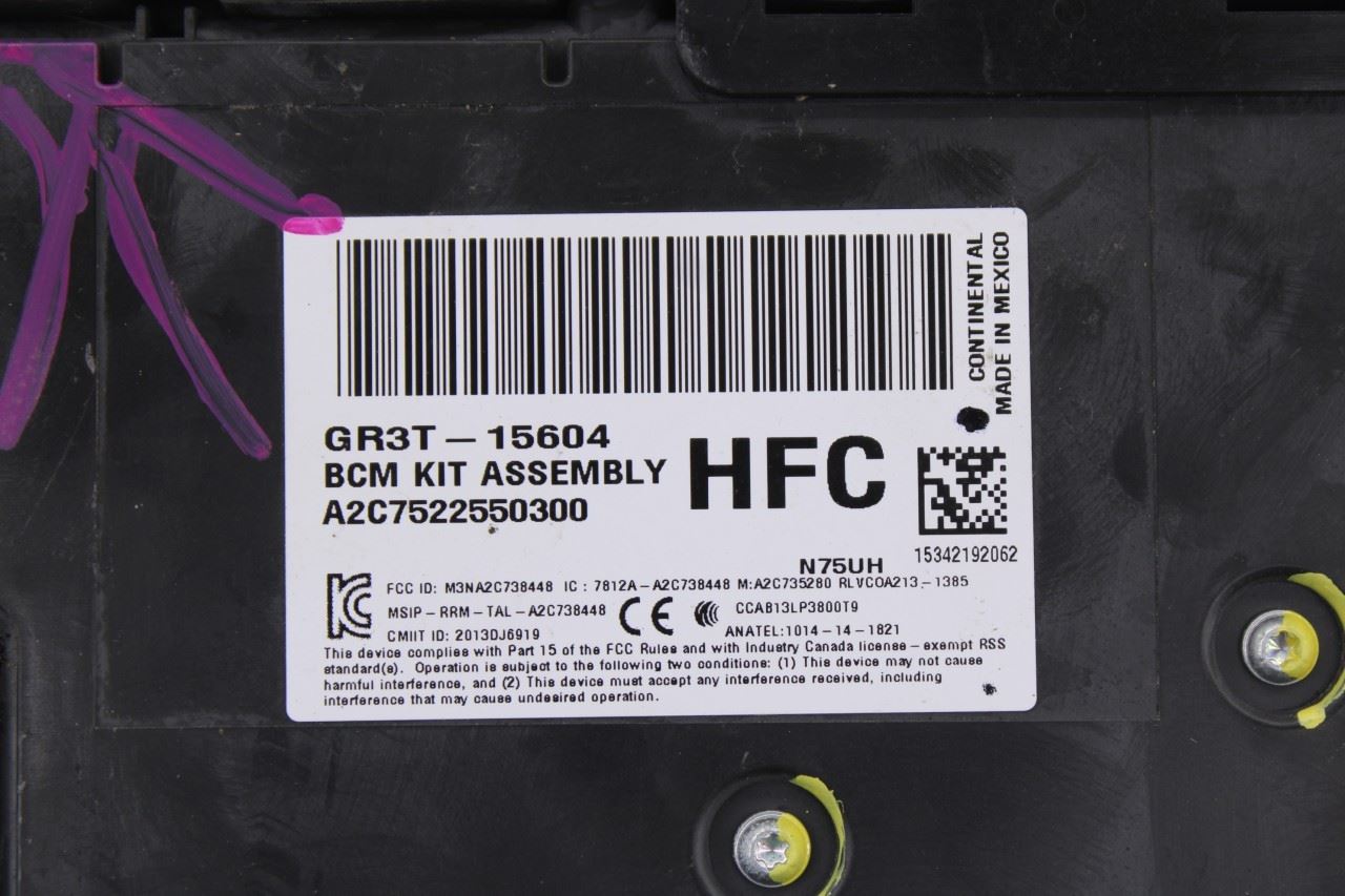 2015-17 Ford Mustang Conv V6 3.7L BCM Body Control Module Fuse Relay Box *ReaD* - Alshned Auto Parts