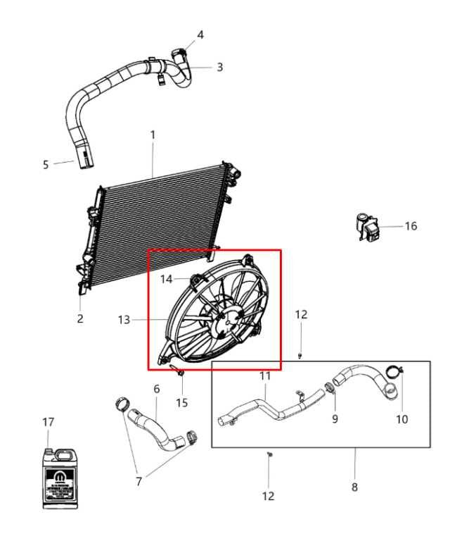 09-20 Dodge Journey SXT 3.6L Radiator Cooling Fan Motor Assembly 68102116AA OEM1