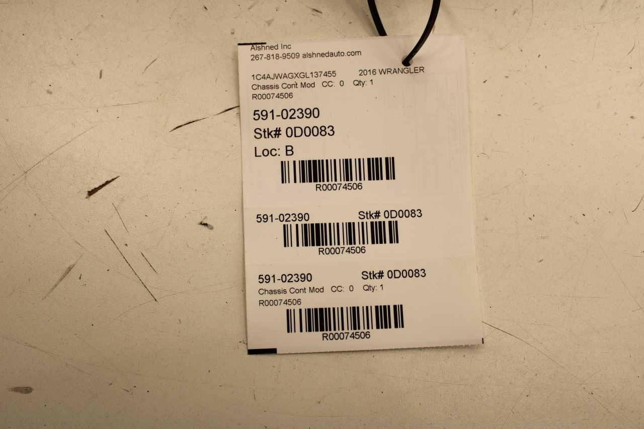 11-18 Jeep Wrangler Sport 2dr Telematics Communication Control Module 5091960AC - Alshned Auto Parts