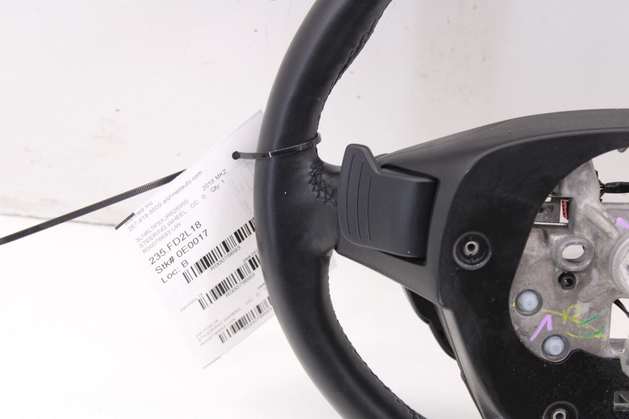 2015-2020 Lincoln MKZ Reserve 2.0L Steering Wheel Leather Wood FP53-3F563-UC OEM - Alshned Auto Parts