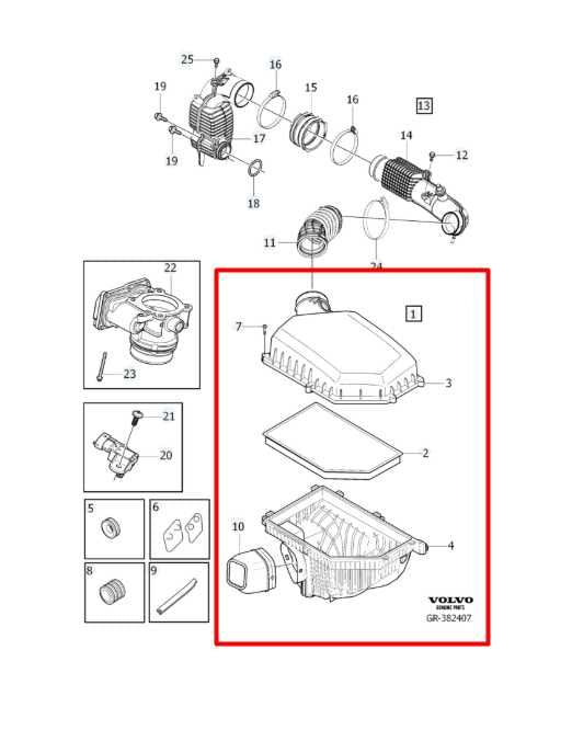 2015-16 Volvo S60 T5 Premier 2.0L FWD Air Intake Cleaner w/ Air Mass Flow Sensor - Alshned Auto Parts