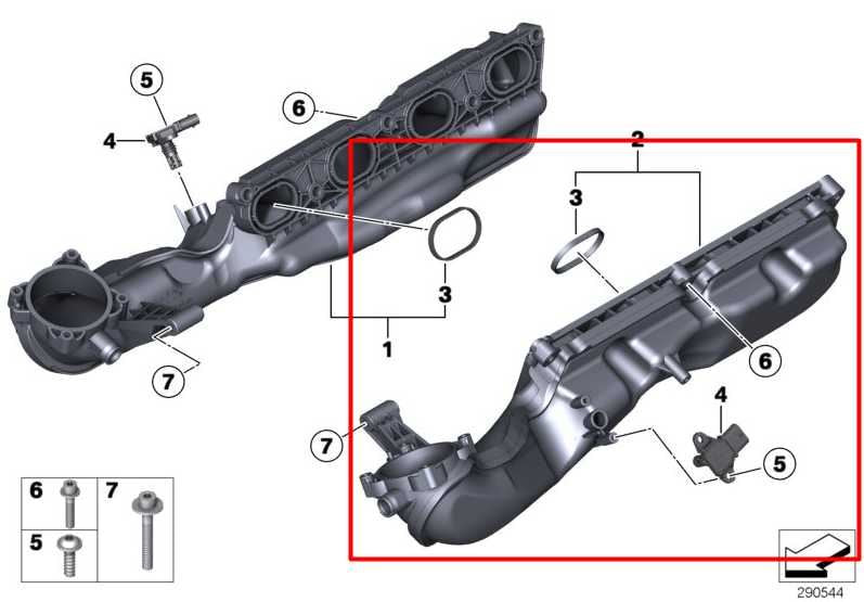 2013-2015 BMW 750i xDrive 4.4L Left Side Intake Manifold System w/ Throttle Body1