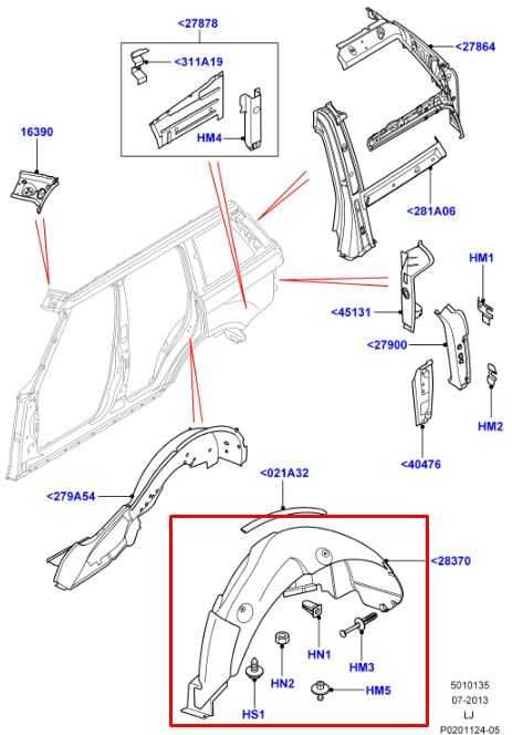 10-12 Land Rover Range Rover HSE Rear Right Side Wheelhouse Liner Splash Shield1