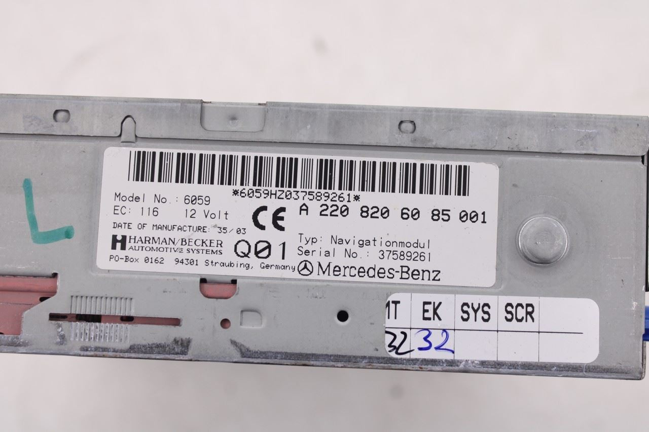 2003-2005 Mercedes-Benz E500 Harman Navigation DVD CD Player 2208206085 OEM - Alshned Auto Parts