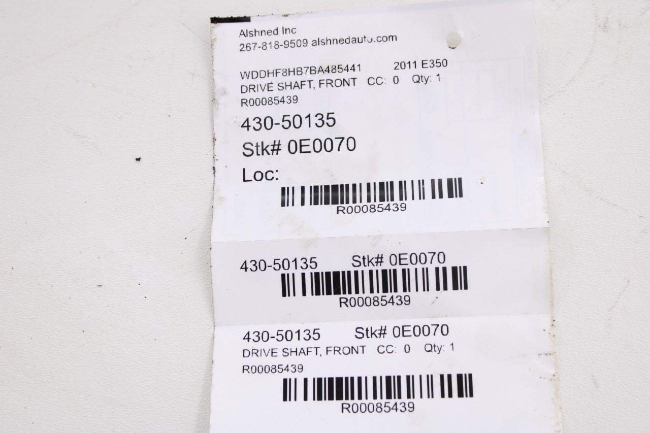 10-16 Mercedes-Benz E 350 4Matic AWD Front Drive Shaft Propeller 2044106701 OEM9