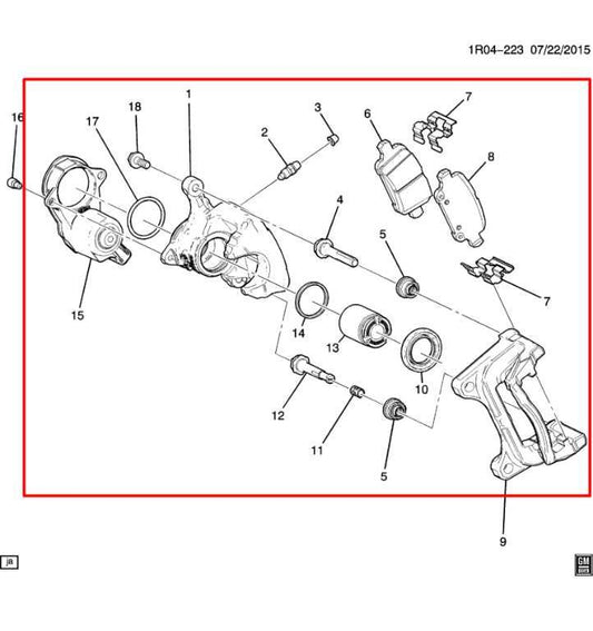 2018-2024 Chevrolet Equinox LT 1.5L FWD Rear Driver Left Side Brake Disc Caliper - Alshned Auto Parts