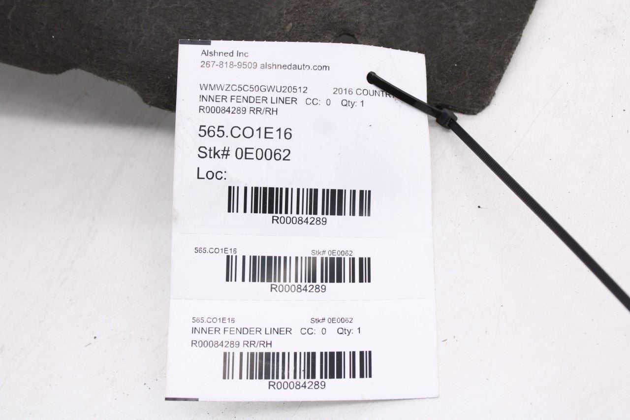 2011-16 Mini Countryman Cooper S Rear Right Side Wheelhouse Liner Splash Shield11