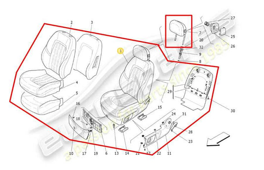 2014-16 Maserati Ghibli S Q4 3.0L Front Driver Left Side Seat Complete 670027450 - Alshned Auto Parts