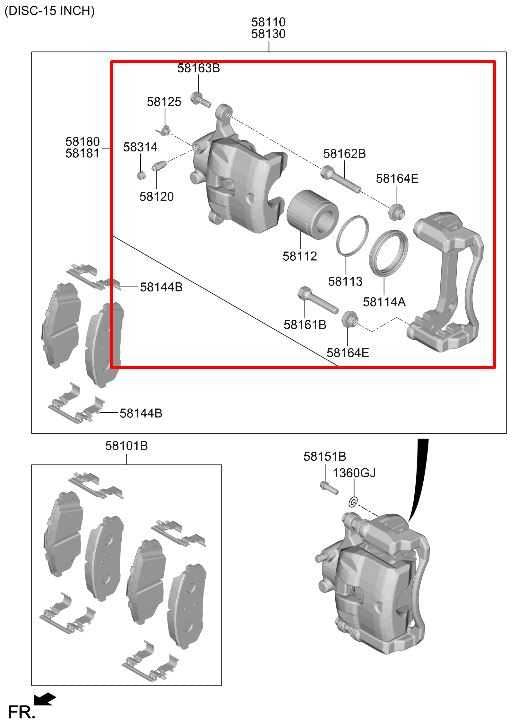 2021-2026 Hyundai Elantra SE Front Right Side Disc Brake Caliper 58190-AAA00 OEM - Alshned Auto Parts