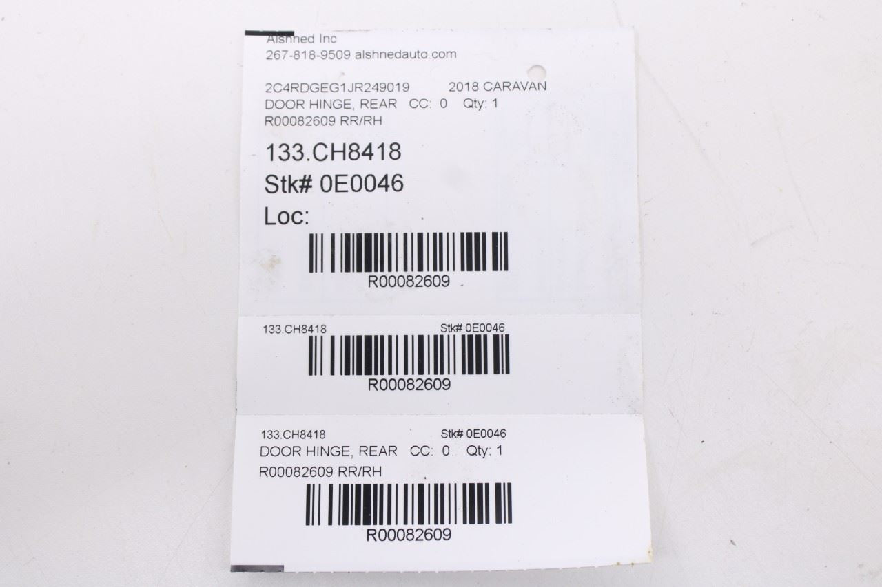 2011-20 Dodge Grand Caravan GT Rear Right Passenger Side Sliding Door Hinge Set23