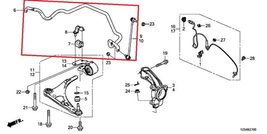 2014-2020 Acura MDX w/Tech Pkg SH-AWD Front Stabilizer Sway Bar 51300-TZ6-A01 - Alshned Auto Parts