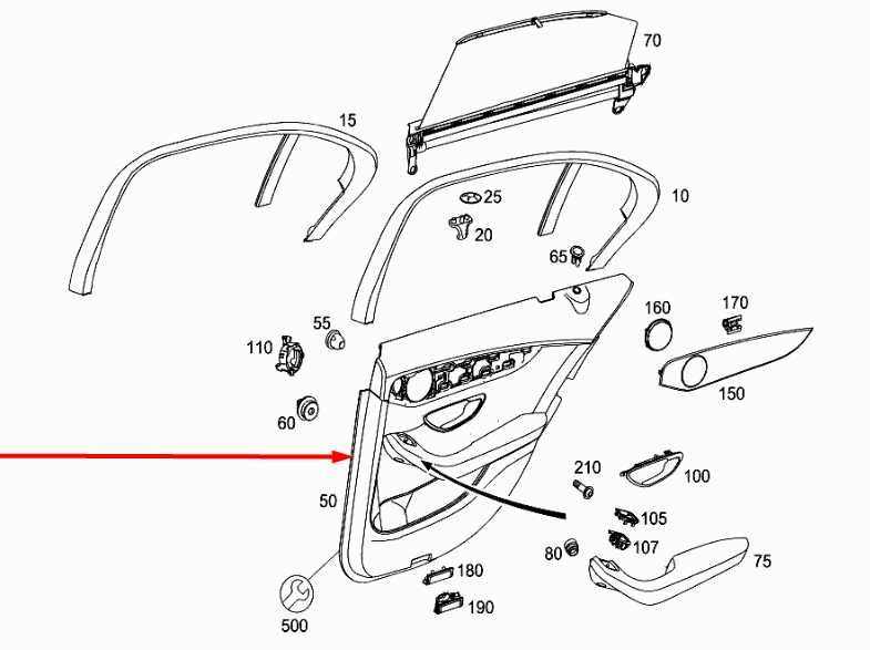 17-21 Mercedes-Benz C300 4Matic Rear Right Door Trim Panel 20573062059H15 *ReaD* - Alshned Auto Parts