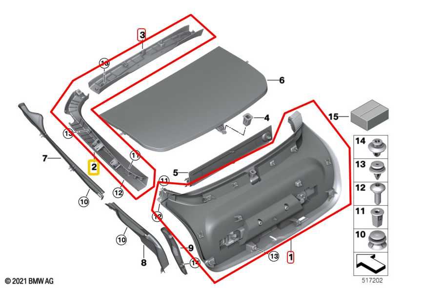23-25 BMW 430i xDrive Gran Coupe Rear Trunk Deck Lid RH and LH Interior Trim Set - Alshned Auto Parts