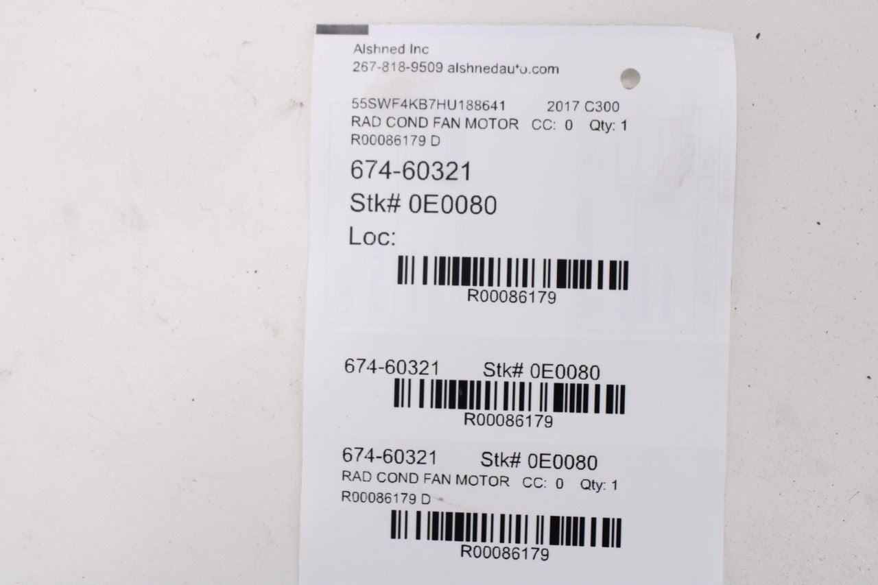 2015-23 Mercedes-Benz C300 4Matic 2.0L Engine Radiator w/ Cooling Fan Motor Assy - Alshned Auto Parts