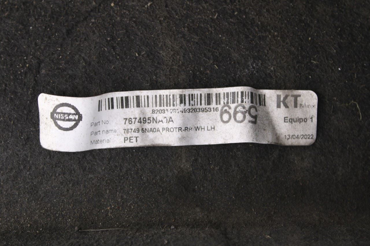 2019-25 Infiniti QX50 LUXE Rear Left Driver Side Wheelhouse Liner Splash Shield - Alshned Auto Parts