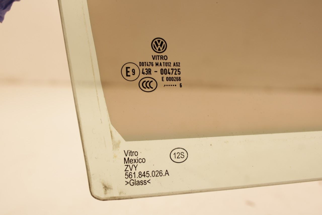 2012-2022 Volkswagen Passat SE 1.8L Rear Right Door Window Glass 561-845-026-A - Alshned Auto Parts