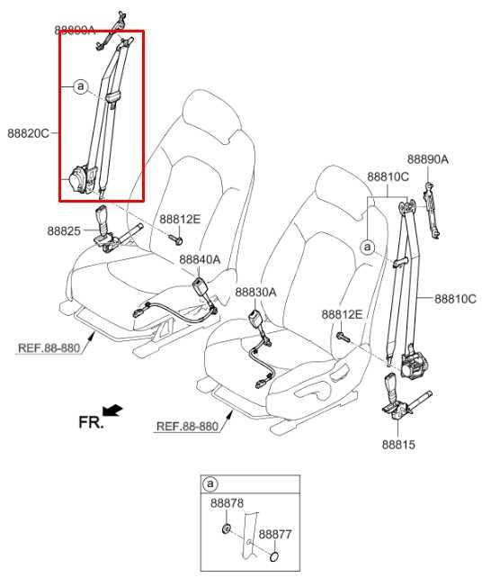 15-17 Hyundai Sonata SE 2.4L FWD Front Passenger Right Side Seat Belt Retractor - Alshned Auto Parts
