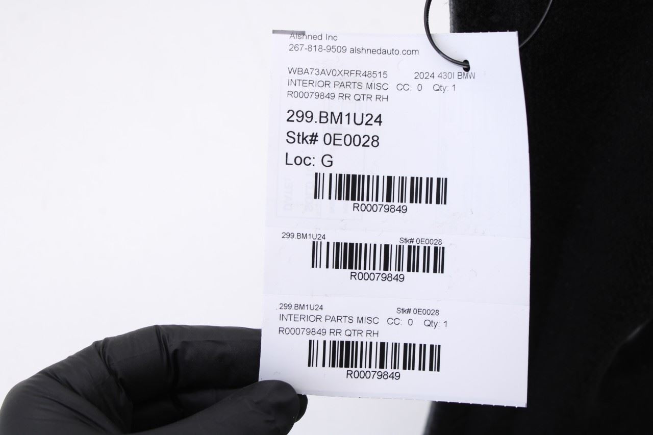 23-24 BMW 430i xDrive Gran Coupe Rear Right Quarter Panel Luggage Interior Trim - Alshned Auto Parts
