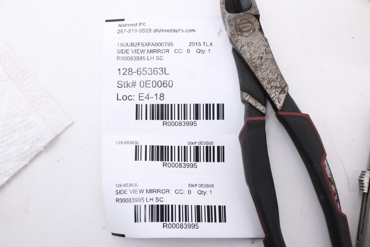 15-16 Acura TLX Tech 3.5L FWD Driver Left Side Rear View Mirror 76250-TZ3-A02ZA - Alshned Auto Parts