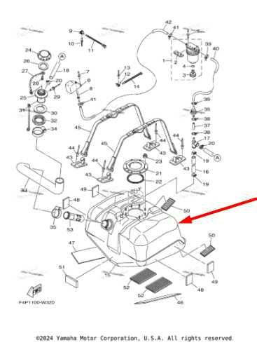 2021-2025 Yamaha VX Deluxe Fuel Gas Tank F4P-U7711-00-00 OEM1