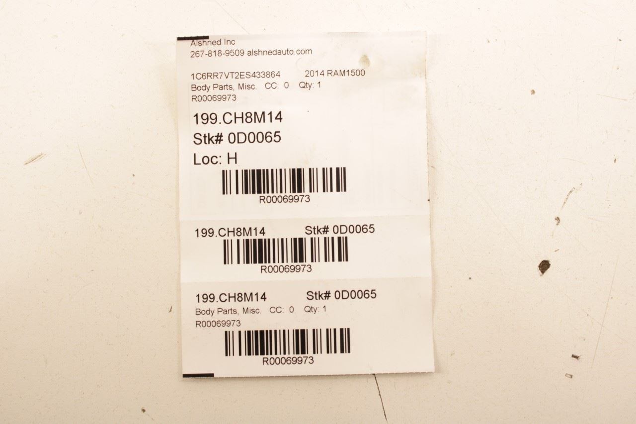 12-18 Ram 1500 Crew Cab Laramie RR LH Door Run Channel w Belt Inner Weatherstrip - Alshned Auto Parts