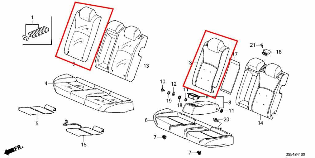 2023-25 Acura Integra A-Spec Rear Right Side 2nd Row Seat Backrest Upper Cushion - Alshned Auto Parts