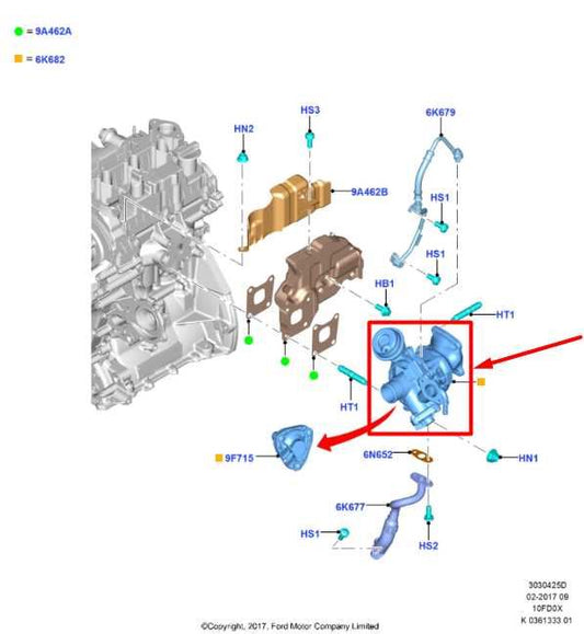 2018-2022 Ford Ecosport SE 1.0L Engine Motor Turbocharger 34K CM5Z-6K682-L OEM - Alshned Auto Parts