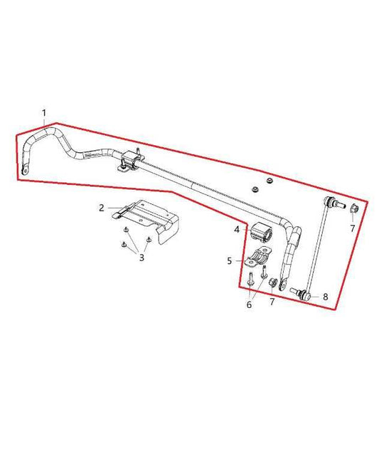 2017-24 Chrysler Pacifica Limited 3.6L FWD Front Stabilizer Sway Bar 68218102AB - Alshned Auto Parts