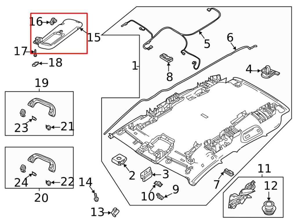 2021-25 Mazda CX30 S Front Passenger Right Side Sun Visor w/ Illuminated Mirror - Alshned Auto Parts