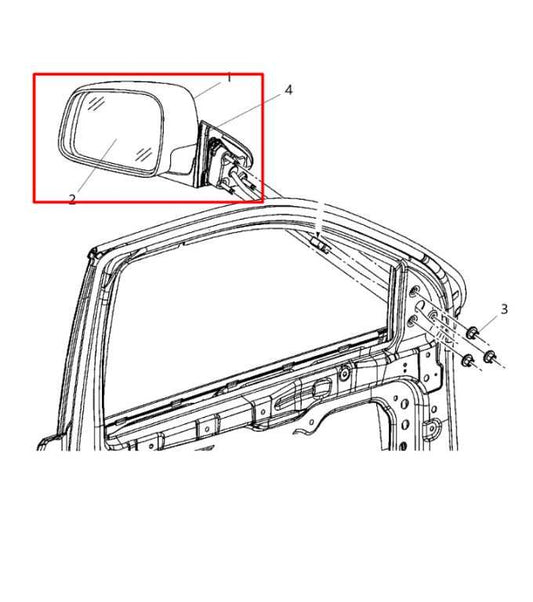 2011-22 Dodge Durango SXT 3.6L Passenger Right Side Rear View Mirror 5SH42AXRAB - Alshned Auto Parts