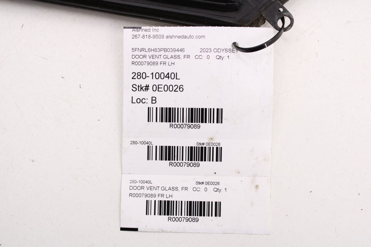 18-26 Honda Odyssey Touring Front Left Side Door Quarter Vent Window Fixed Glass - Alshned Auto Parts