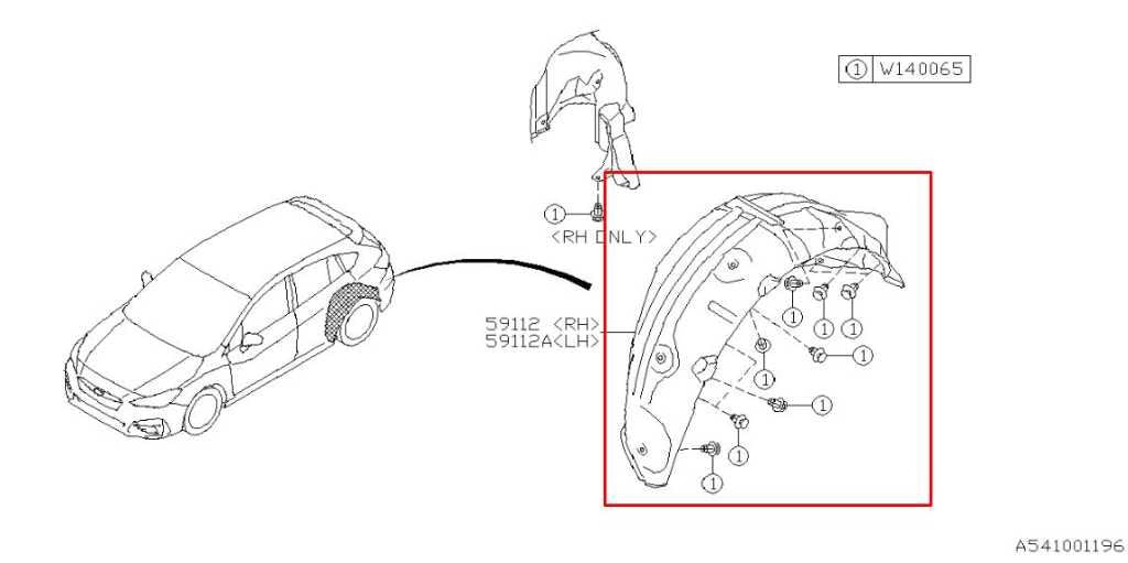 17-21 Subaru Impreza 2.0I Limited Rear Right Side Wheelhouse Liner Splash Shield1