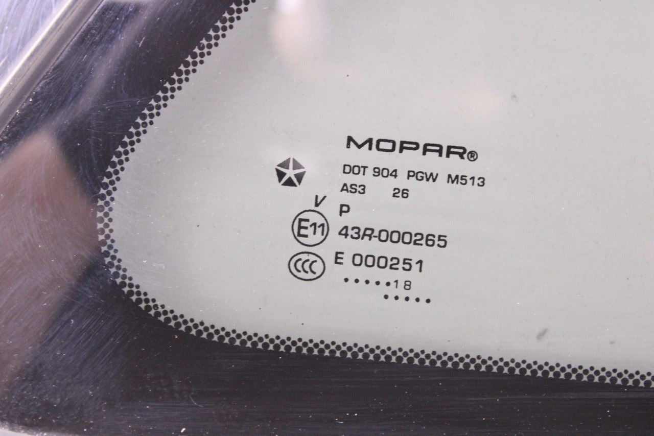 2016-2019 Jeep Grand Cherokee Limited Rear Right Side Quarter Window Glass - Alshned Auto Parts