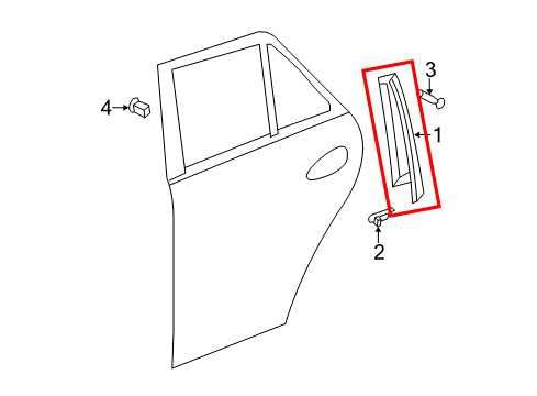 2012-15 Mercedes-Benz ML350 Rear Right Door B-Pillar Applique Molding 1666900487 - Alshned Auto Parts