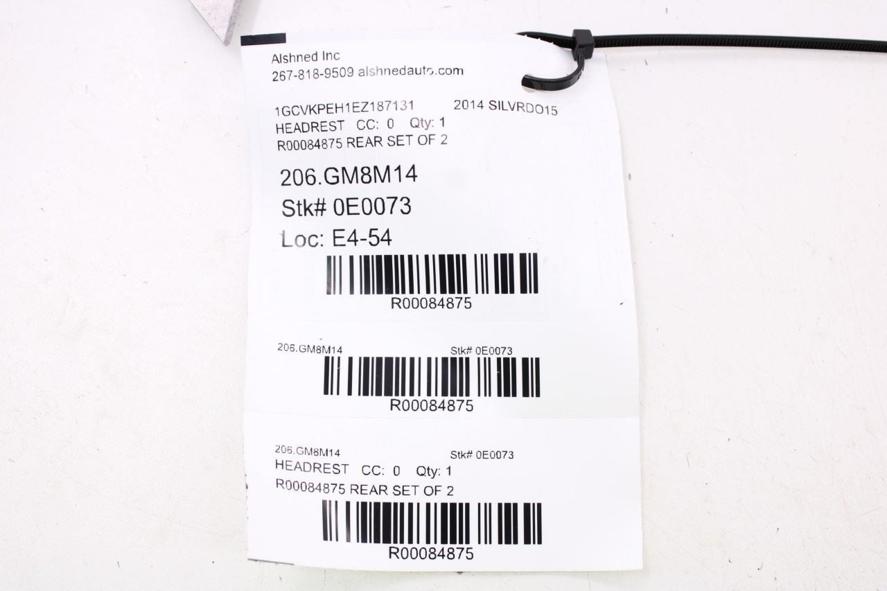 14-19 Chevrolet Silverado 1500 2WT Rear RH and LH Side 2nd Row Seat Headrest Set - Alshned Auto Parts