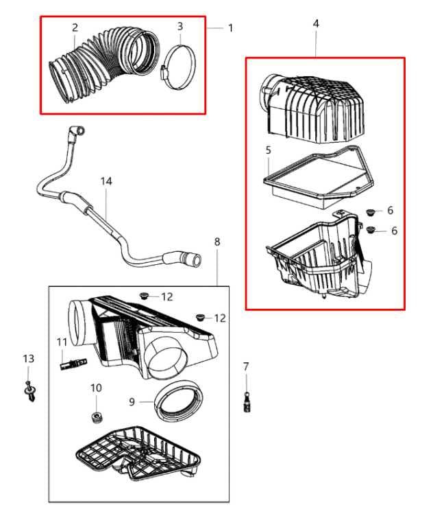 2011-2020 Dodge Grand Caravan SXT 3.6L FWD Air Intake Cleaner w/ Duct Tube Hose - Alshned Auto Parts