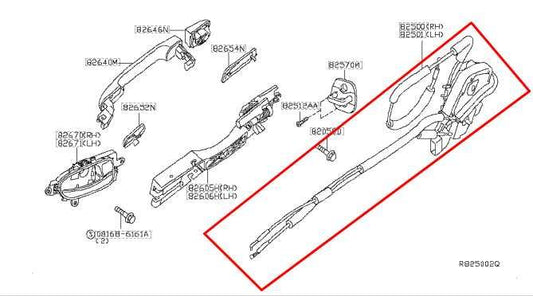 2013-2019 Nissan Sentra SV Rear Right Door Lock Latch Actuator 82500-9AN0A OEM - Alshned Auto Parts