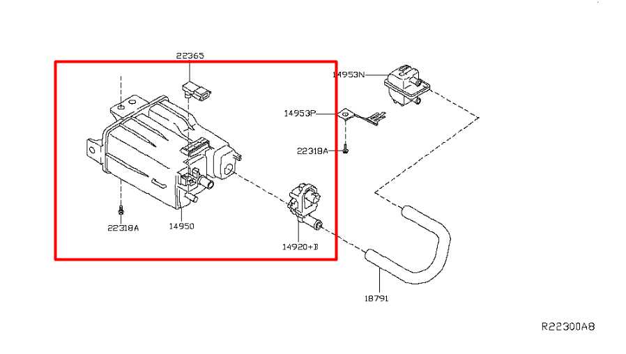 2015-20 Nissan Murano S 3.5L Fuel Vapor Evaporator Emission Canister 14950-7Y00A - Alshned Auto Parts