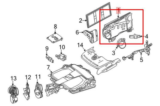 12-16 Mercedes-Benz E350 Sport 4Matic 3.5L AWD Air Intake Cleaner Assy w/ Sensor - Alshned Auto Parts