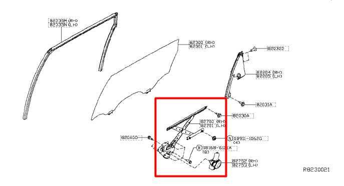 2014-2020 Infiniti QX60 Rear Left Door Window Regulator w/ Motor 82731-3KG0A OEM - Alshned Auto Parts