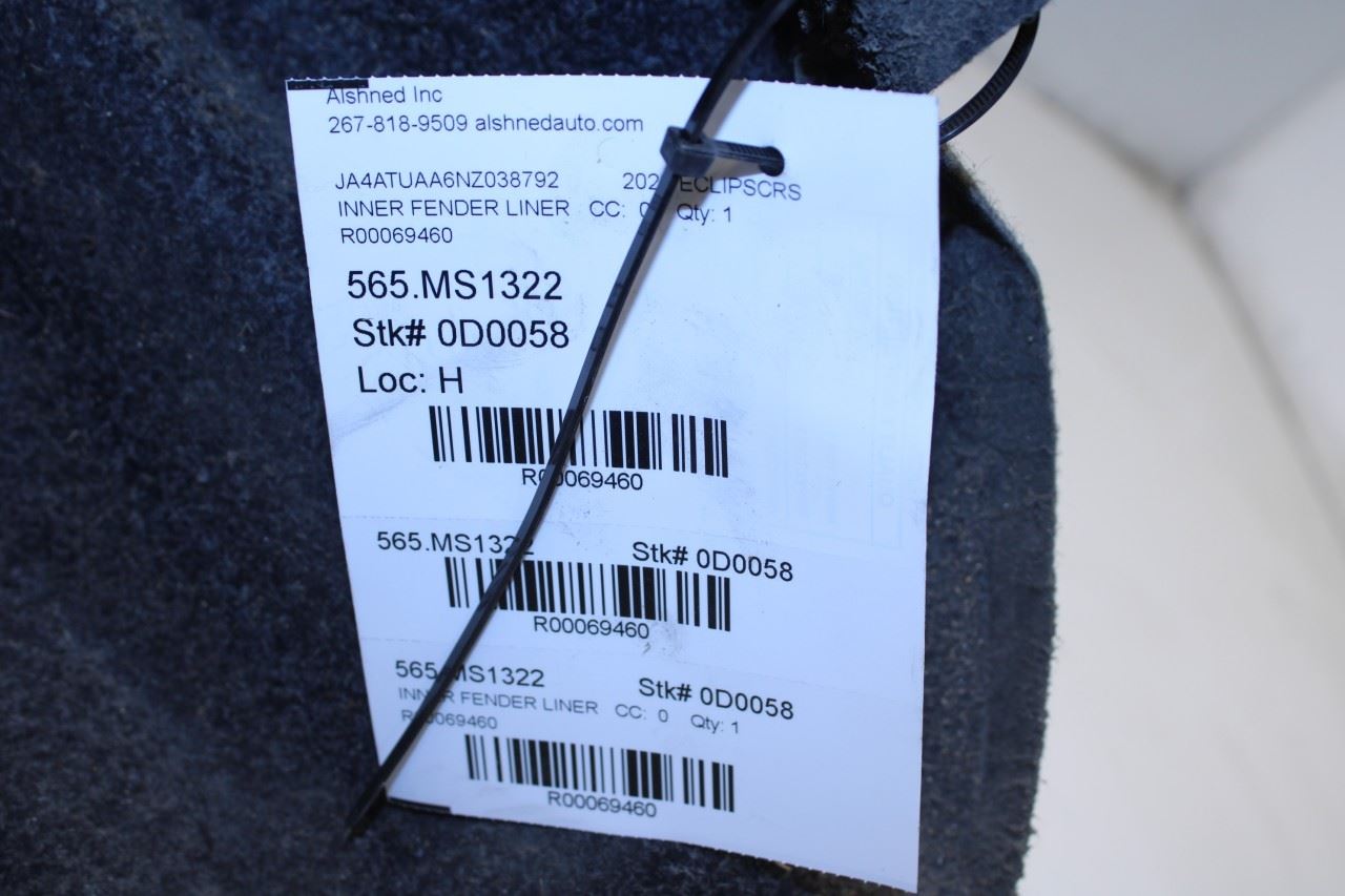 18-25 Mitsubishi Eclipse Cross ES Rear Left Side Wheelhouse Liner Splash Shield - Alshned Auto Parts