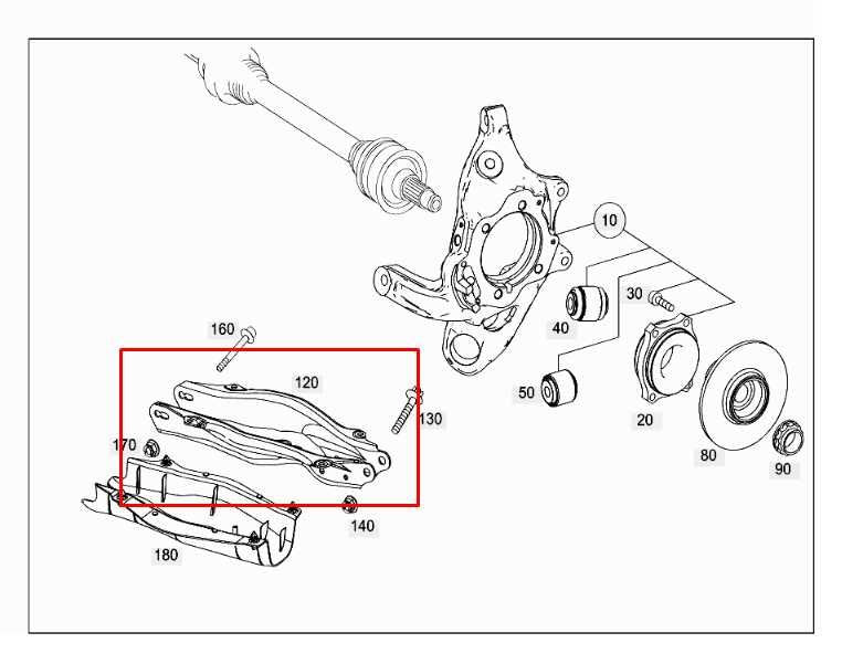08-23 Mercedes-Benz C300 4Matic AWD Rear Suspension LH Side Control Arm Set of 5 - Alshned Auto Parts
